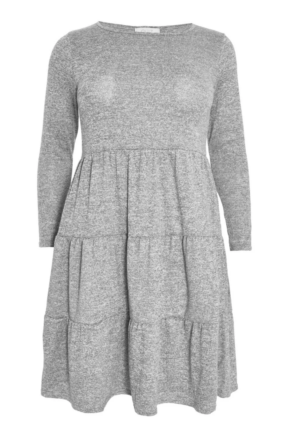 Curve Grey Tired Midi Dress