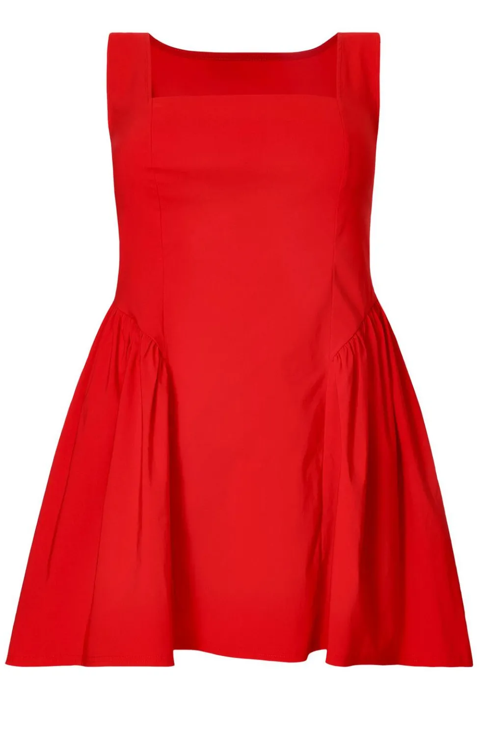 Curve Red Drop Waist Mini Dress