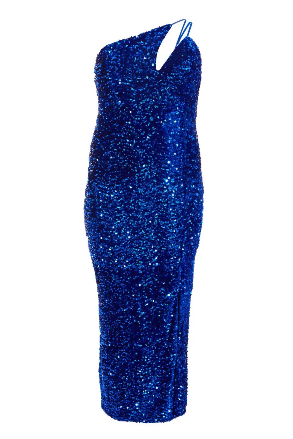 Curve Royal Blue Sequin Maxi Dress