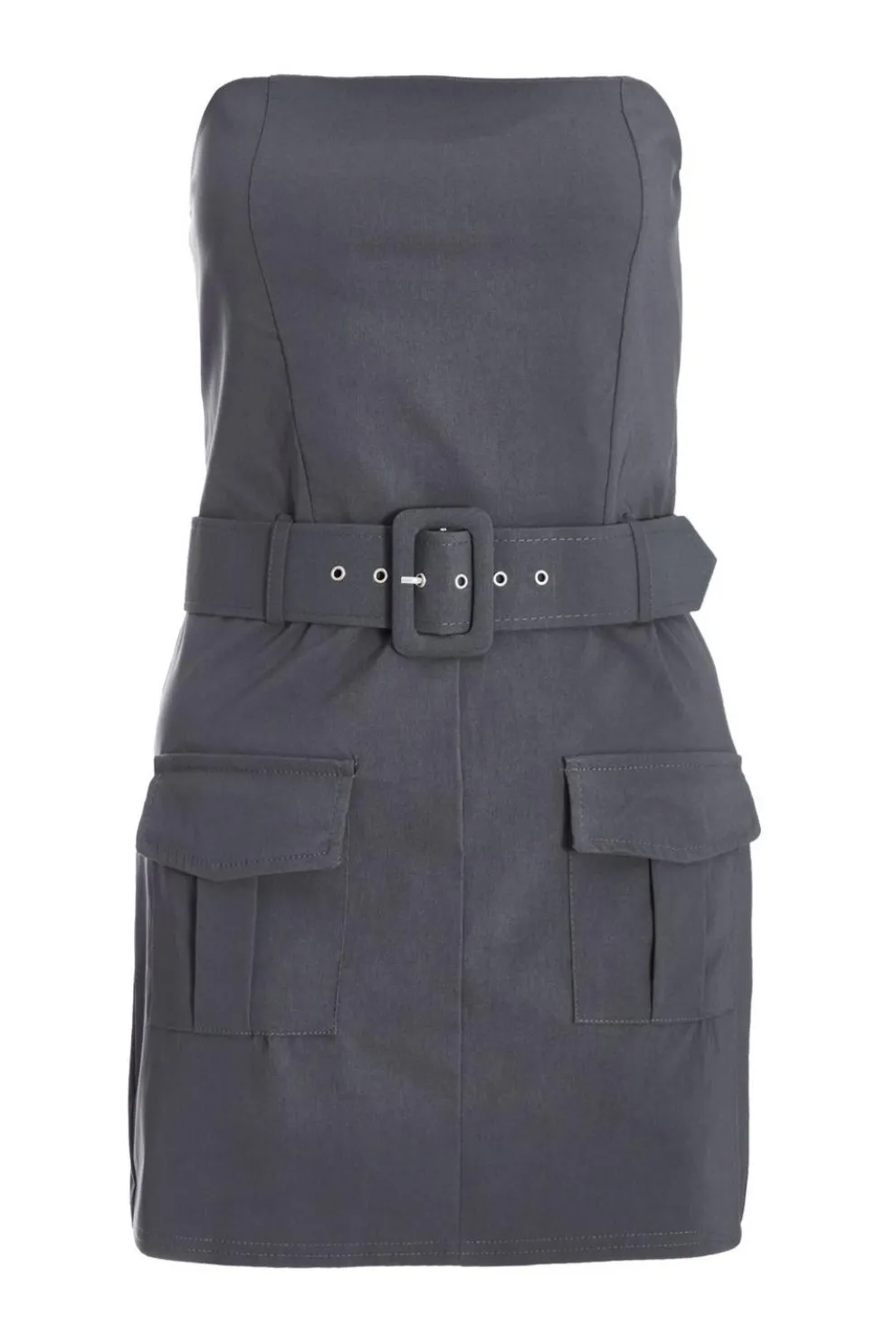 Dark Grey Bandeau Skort Playsuit