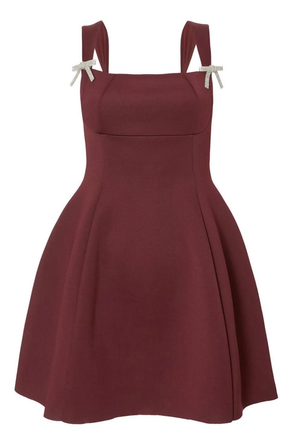 Dark Red A-Line Mini Dress