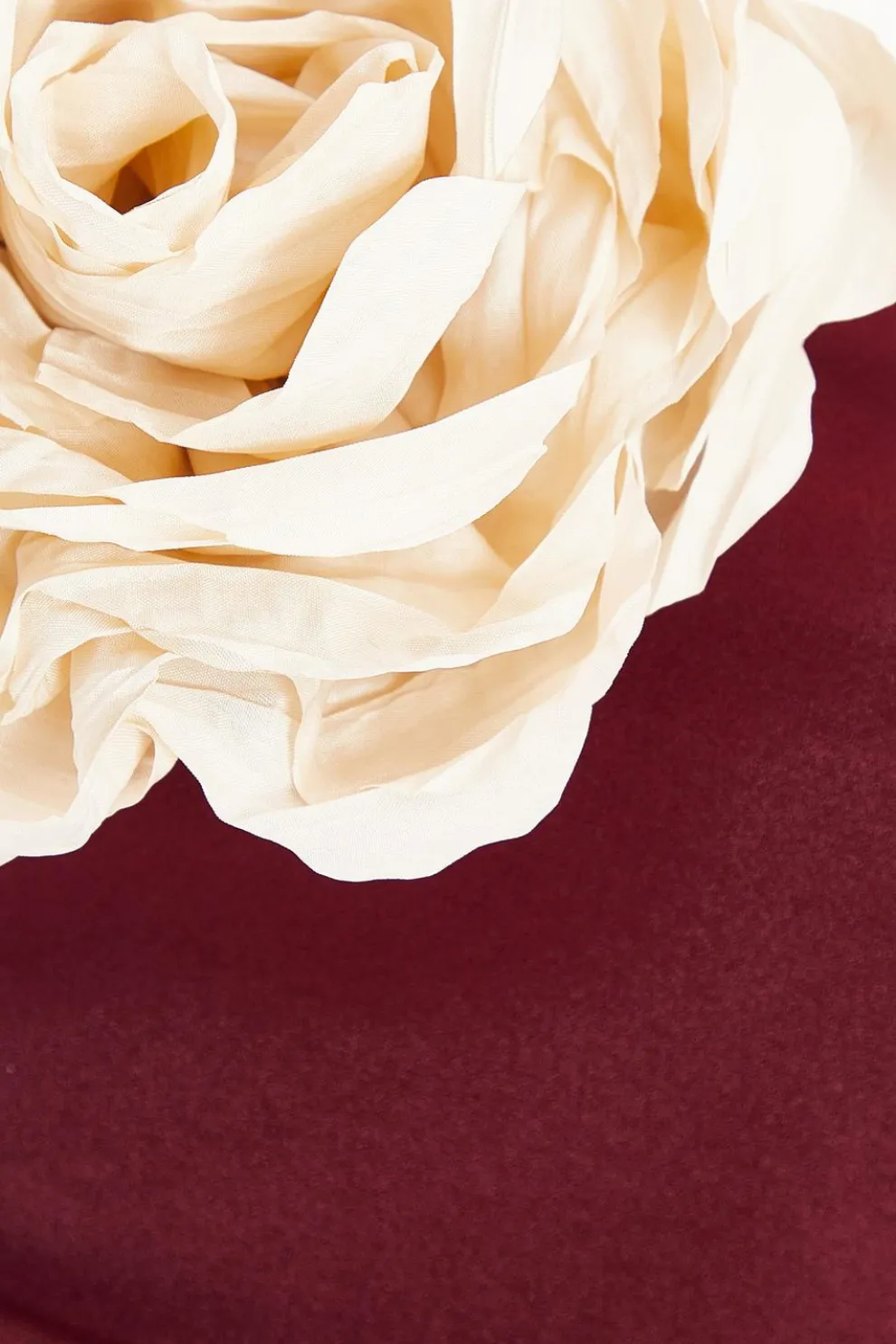 Dark Red Corsage Bandeau Top