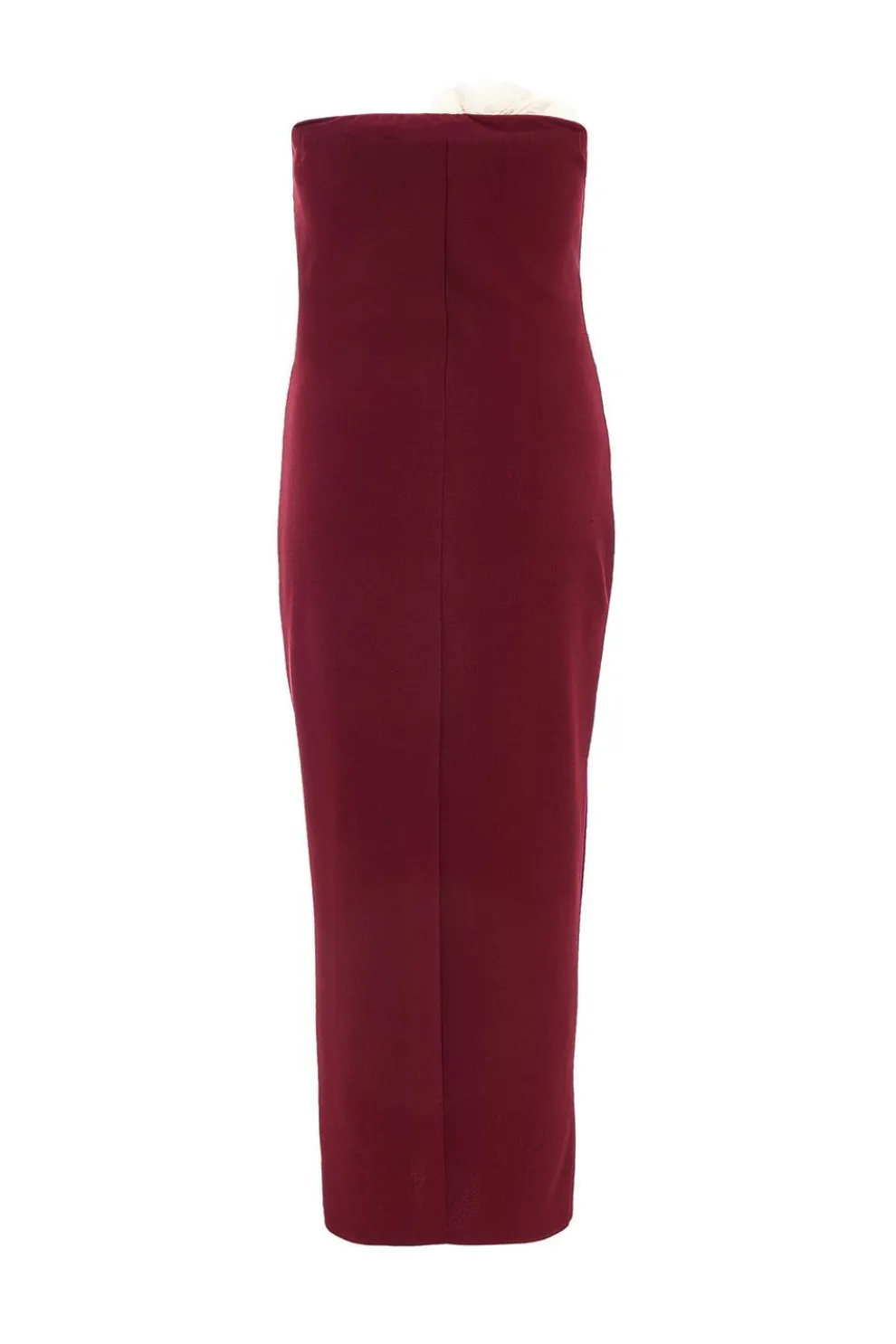 Dark Red Corsage Midaxi Dress