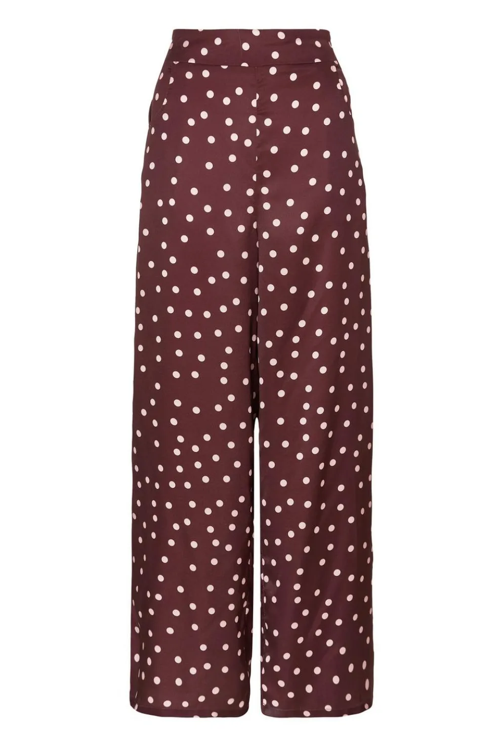 Dark Red Polka Dot Trousers