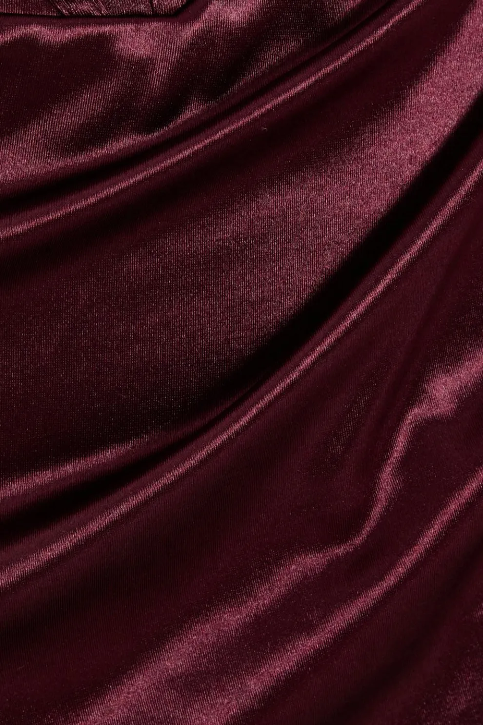 Dark Red Satin Corset Midi Dress