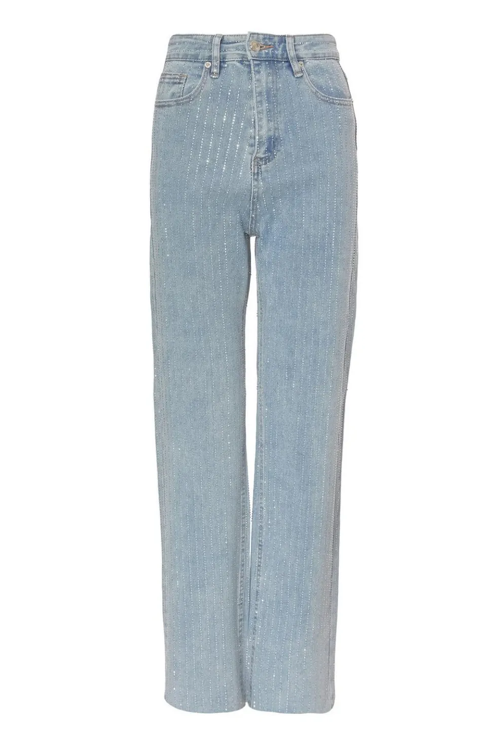 Denim Diamante Stripe Jeans