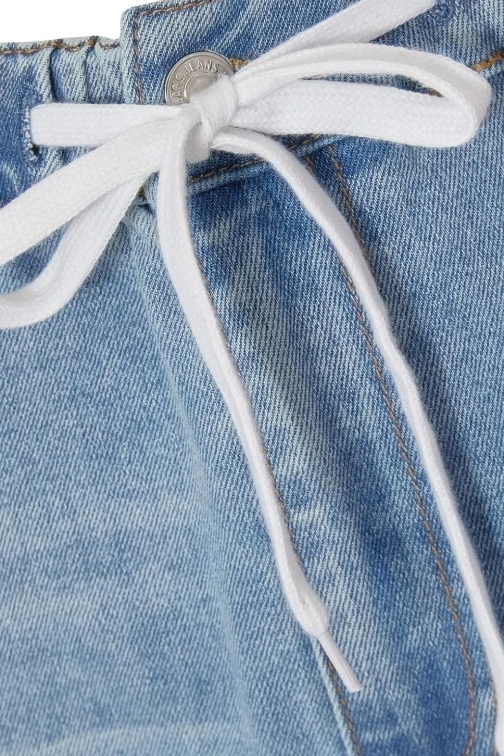 Denim Drawstring Waist Jeans
