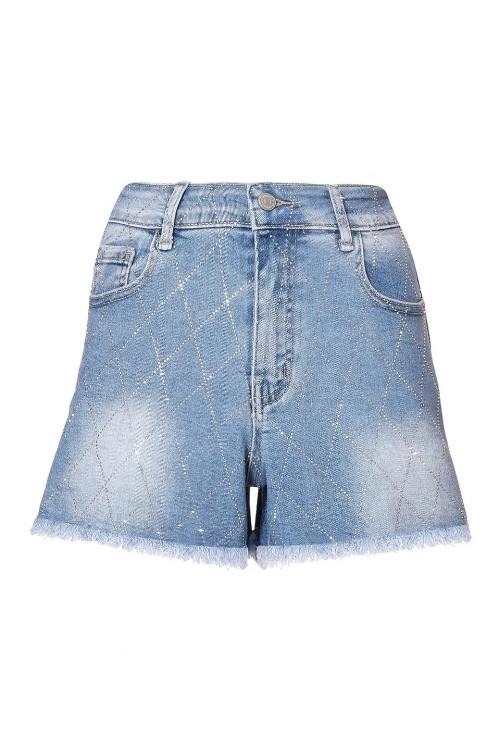 Denim Embellished Shorts