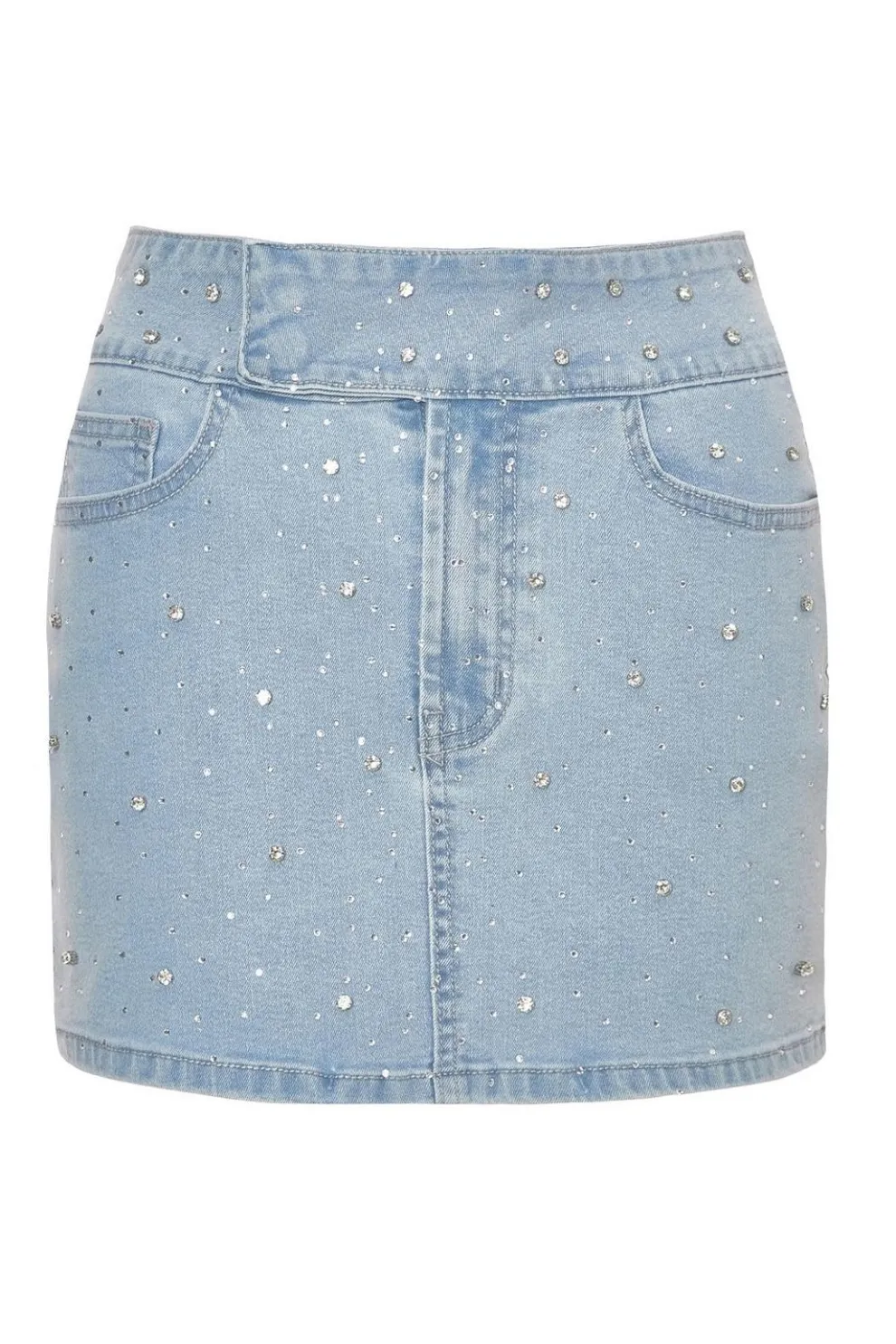 Denim Embellished Skirt