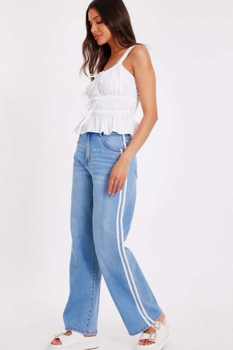Denim Striped Side Jeans