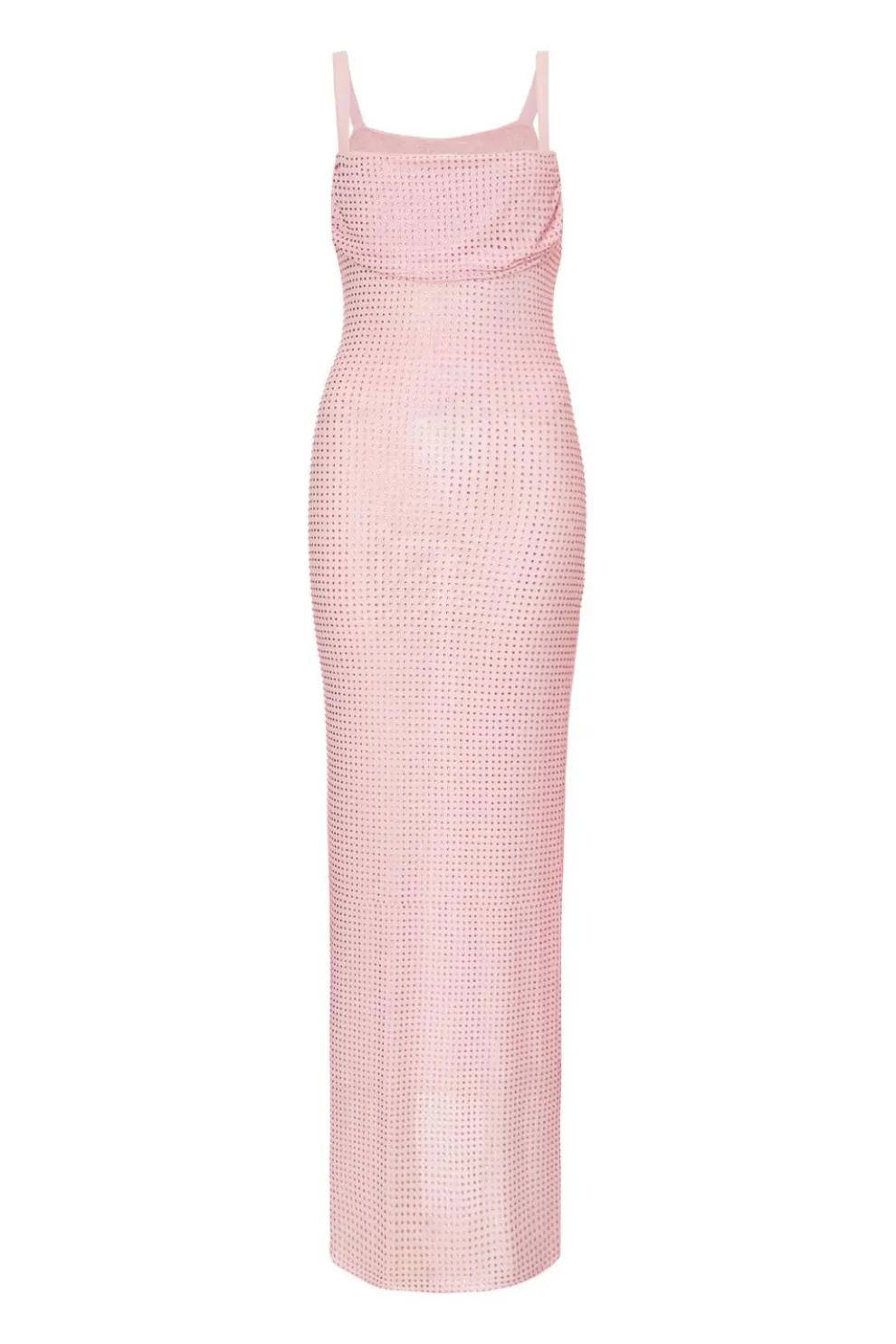 Dusty Pink Diamante Maxi Dress