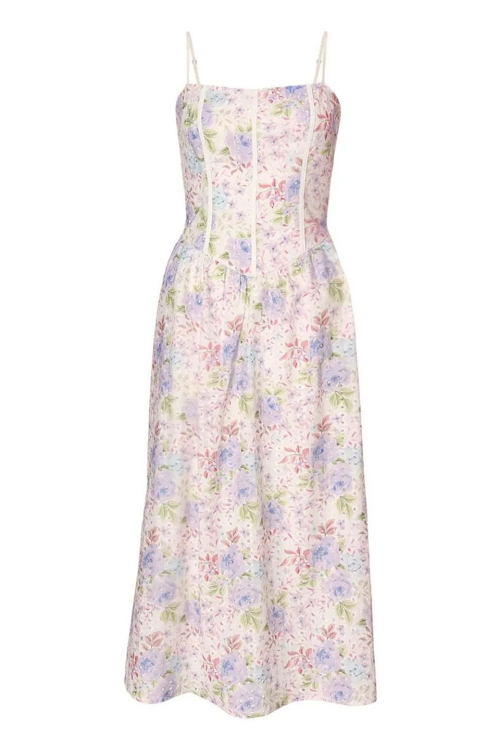Floral Embroidered Midi Dress