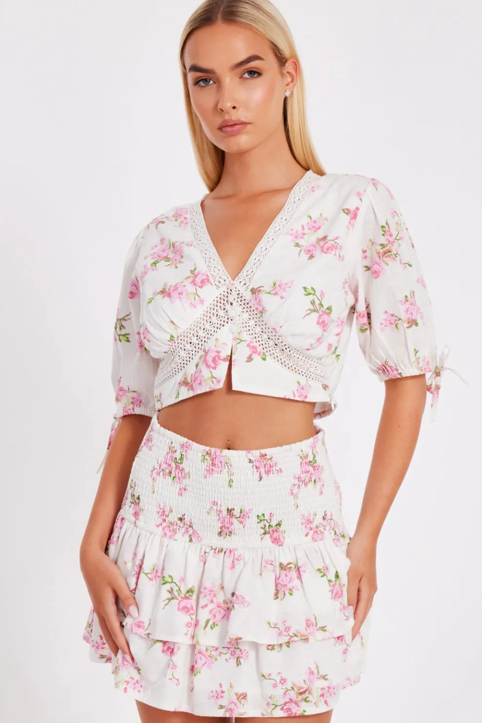 Floral Lace Crop Top