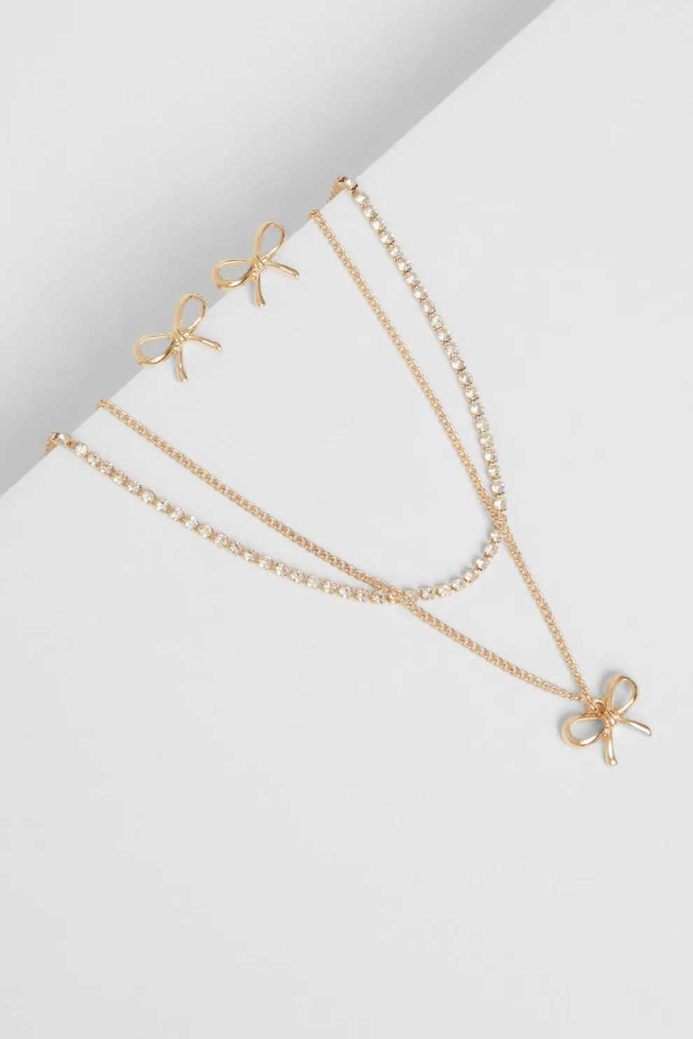 Gold Bow Jewellery Set