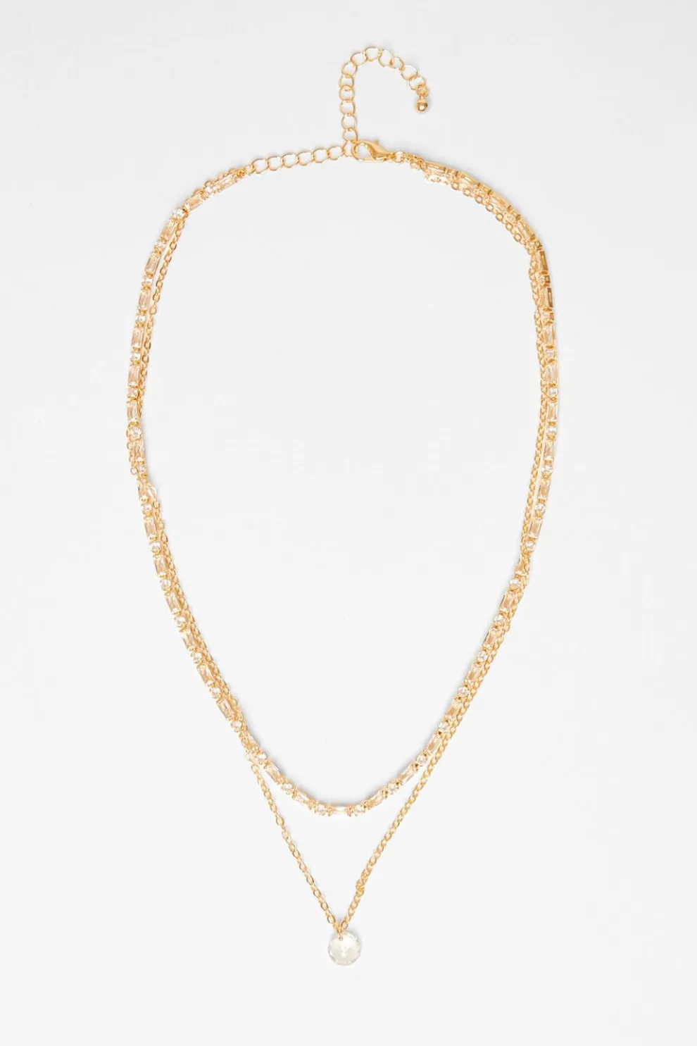 Gold Circle Pendant Necklace