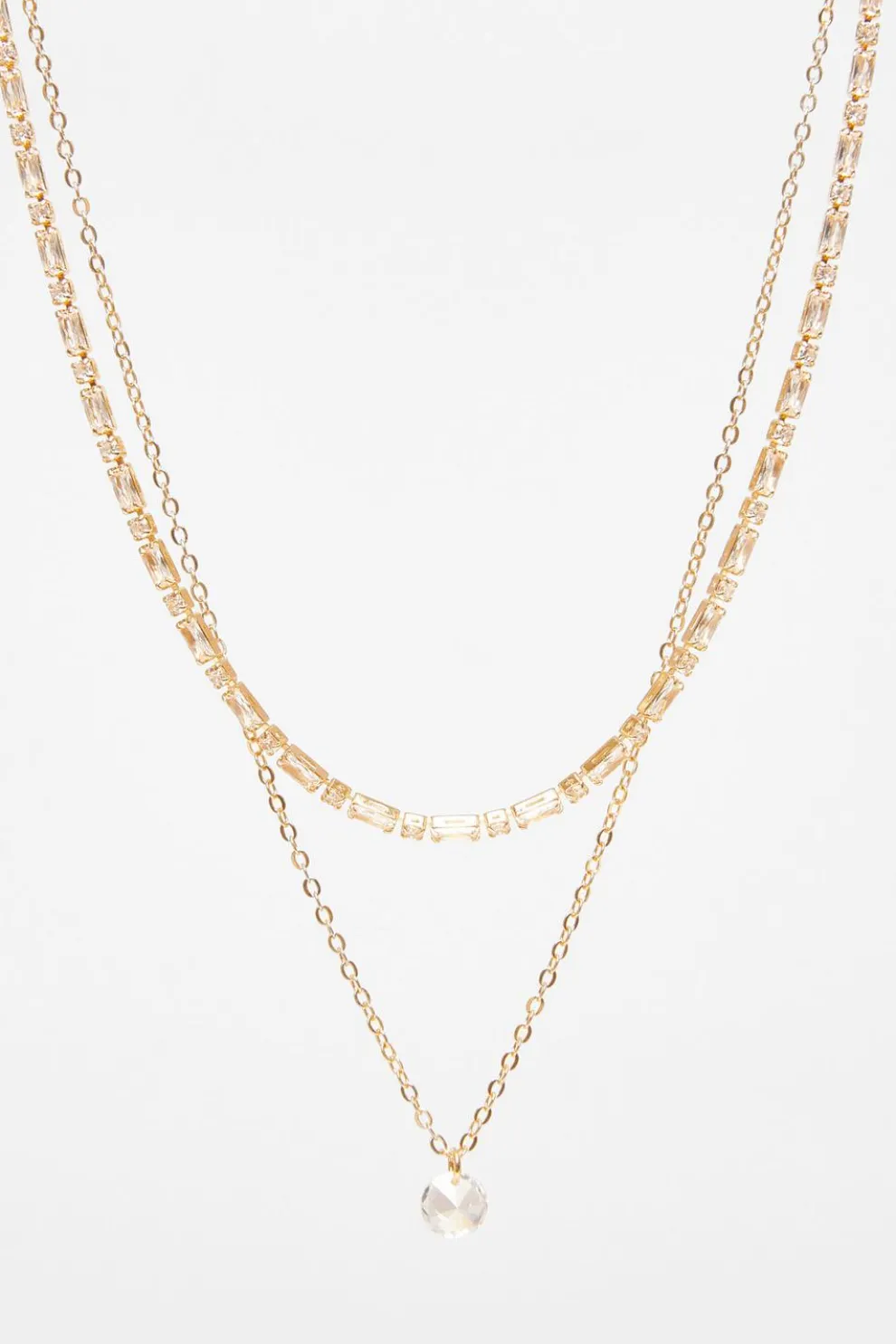 Gold Circle Pendant Necklace