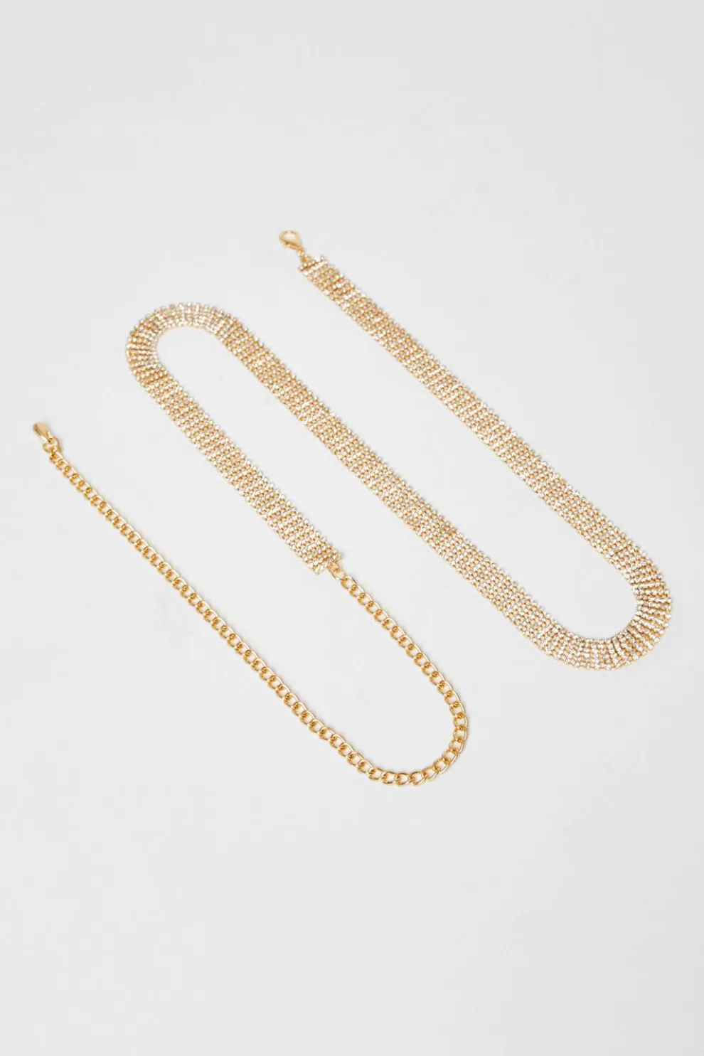 Gold Diamante Chain Belt