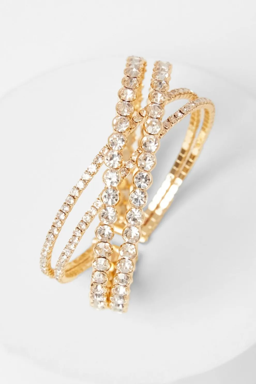 Gold Diamante Cuff Bracelet