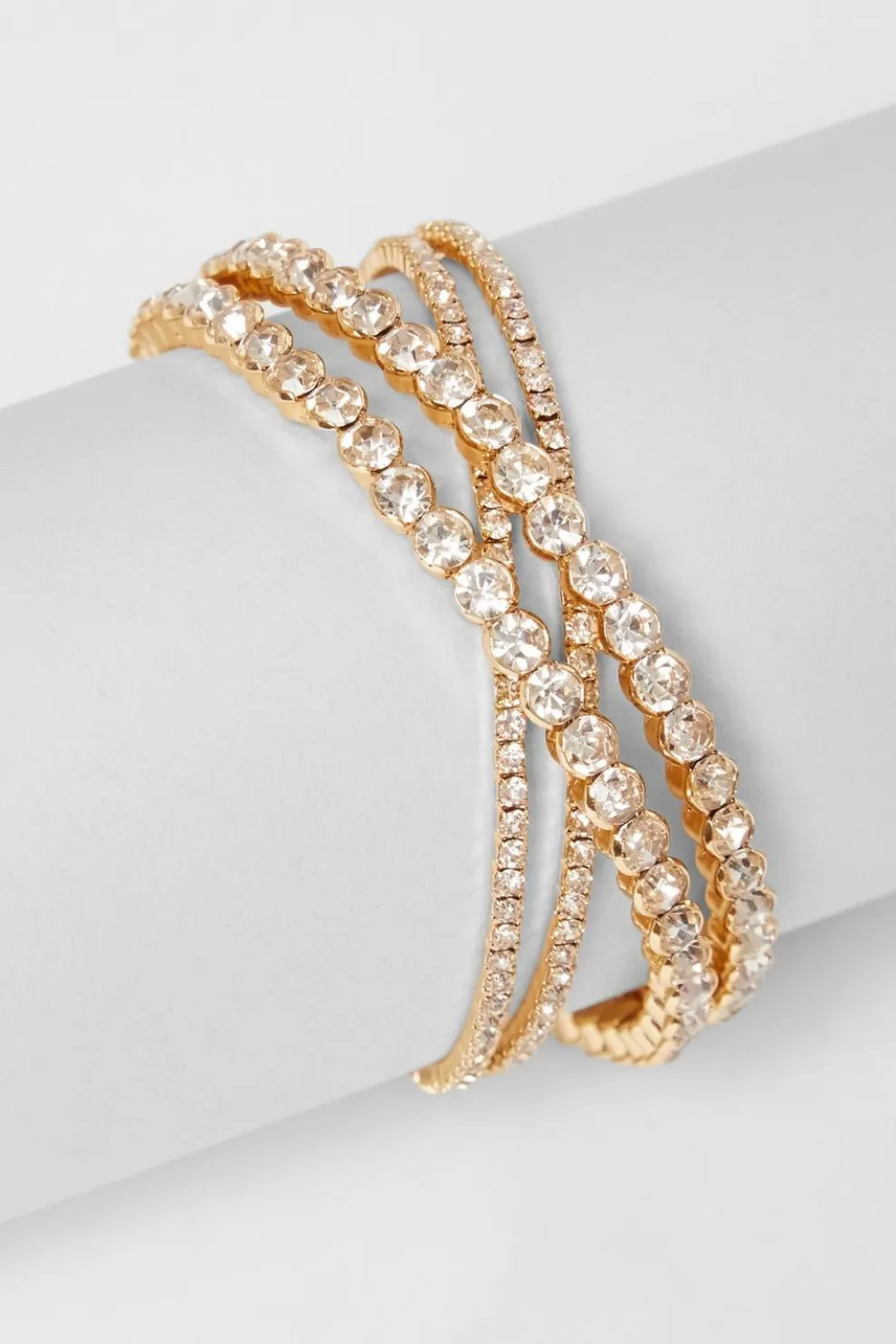 Gold Diamante Cuff Bracelet