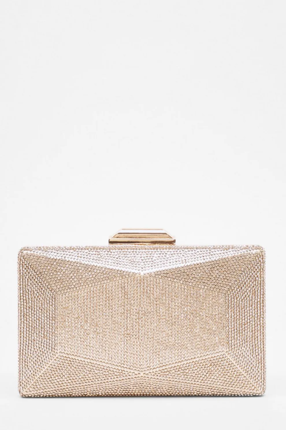 Gold Diamante Geometric Box Bag