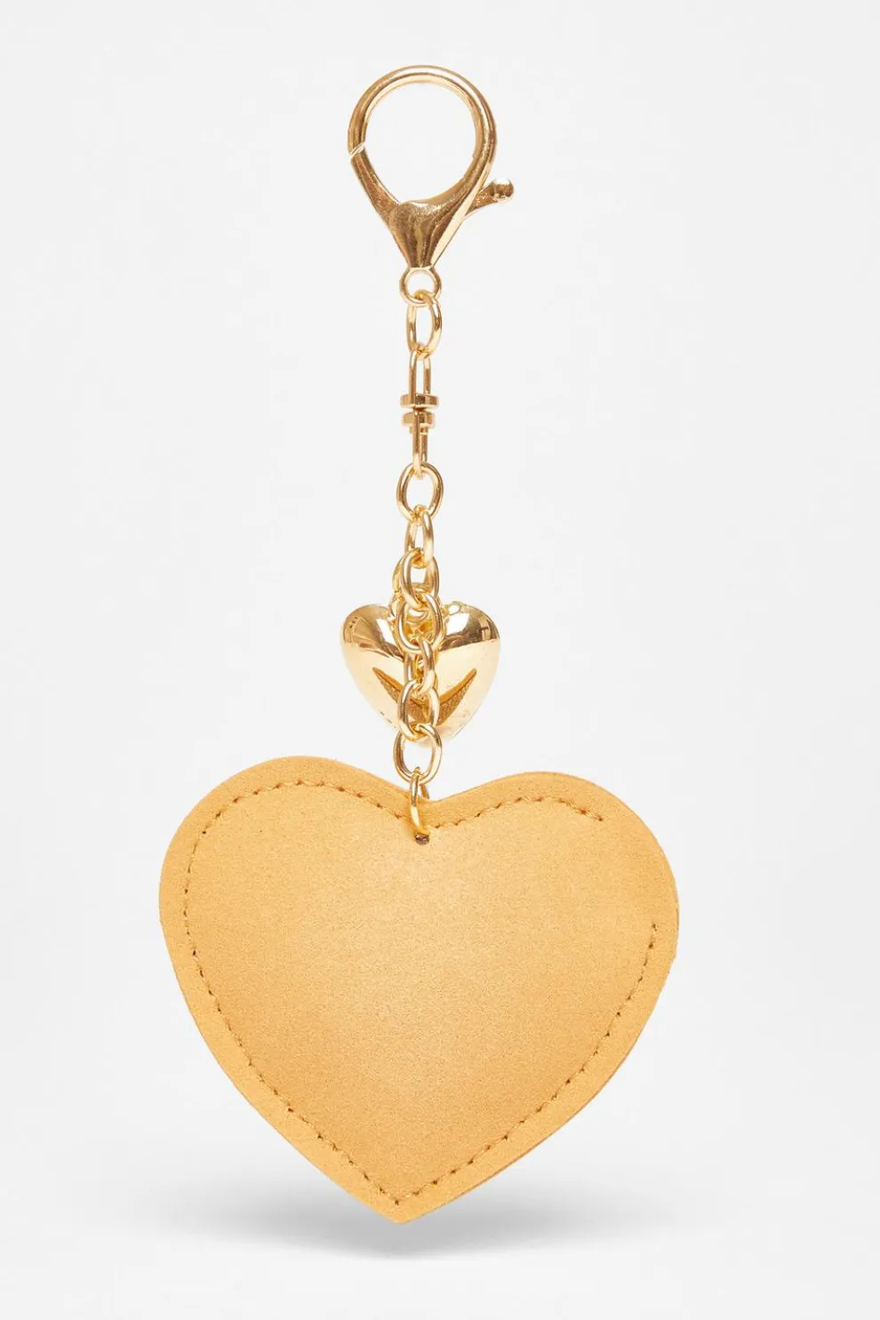 Gold Diamante Heart Bag Charm