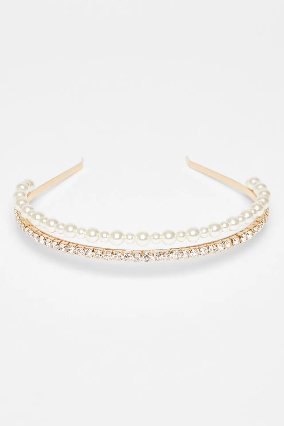 Gold Diamante Pearl Headband