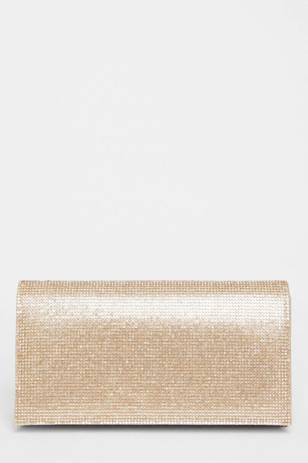 Gold Diamante Rectangle Clutch