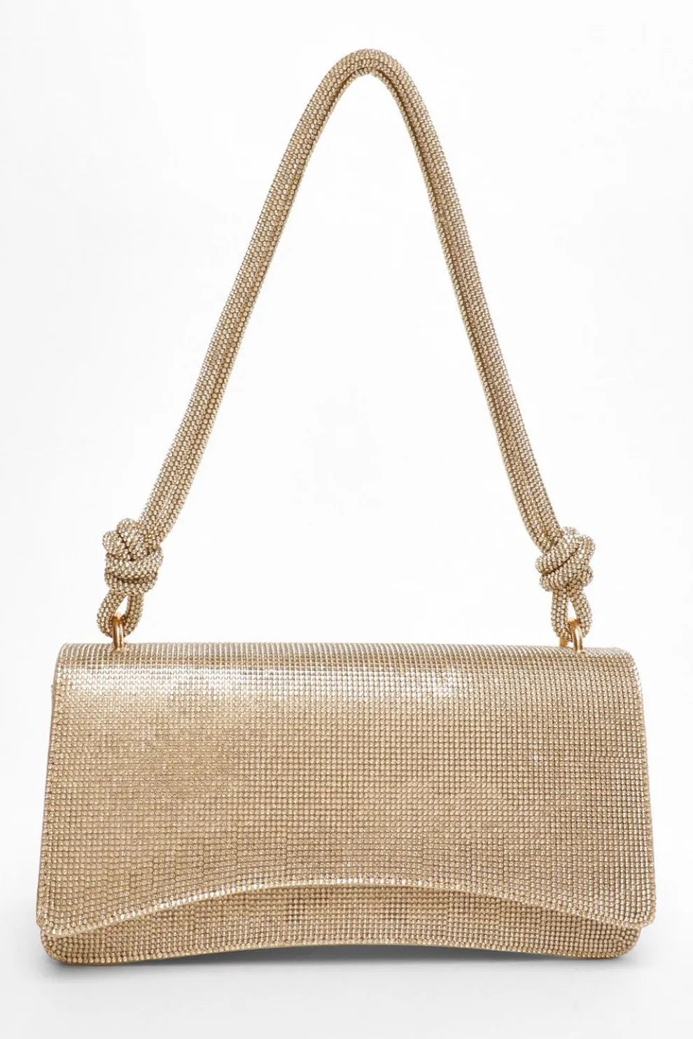 Gold Diamante Shoulder Bag