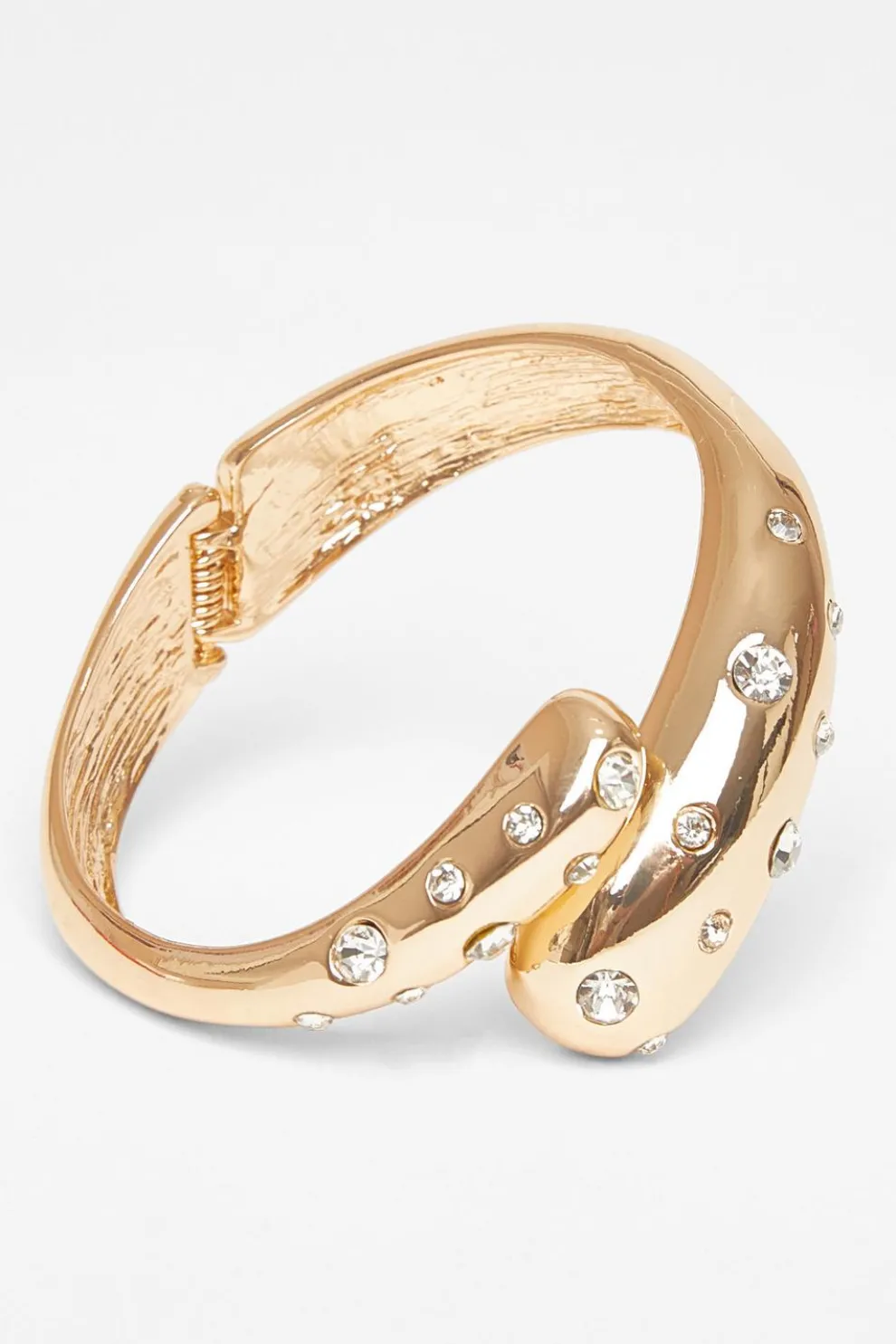 Gold Diamante Spiral Cuff Bracelet