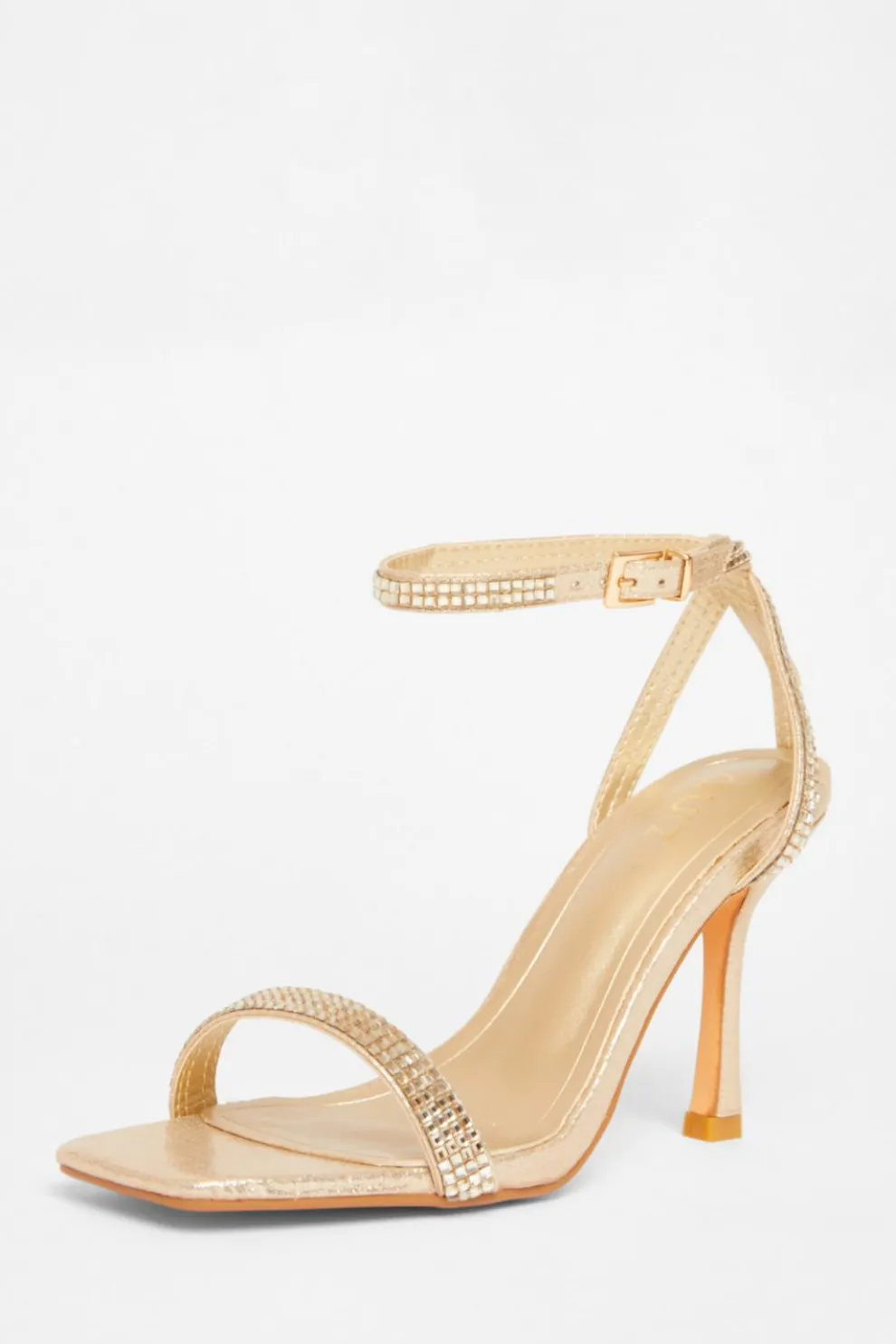 Gold Diamante Strap Heels