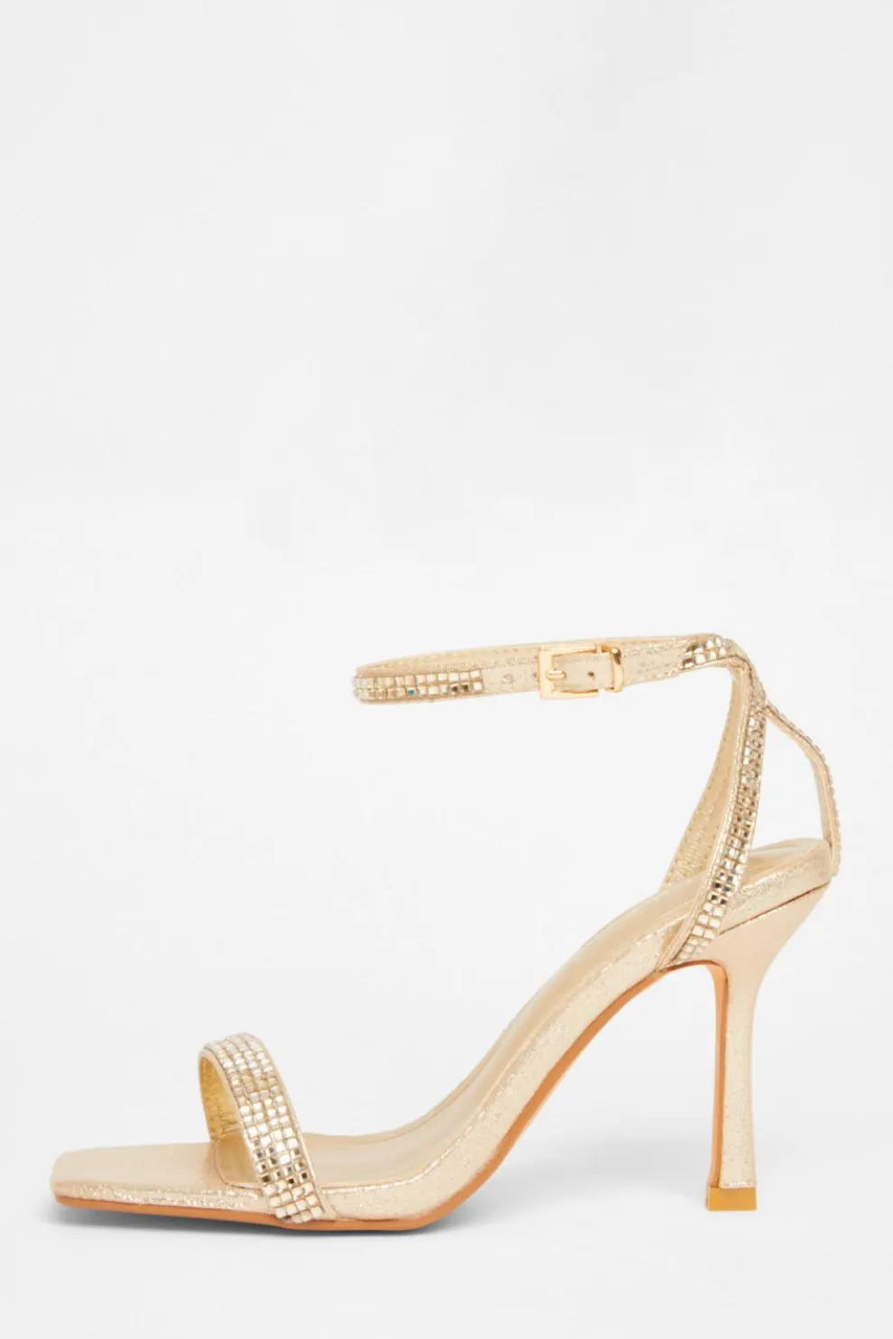 Gold Diamante Strap Heels
