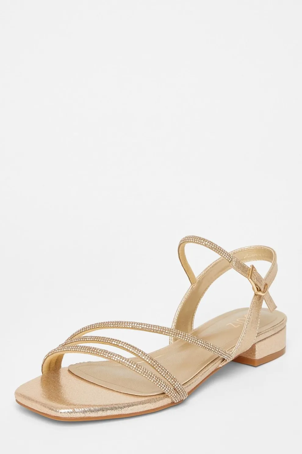 Gold Diamante Strappy Sandals