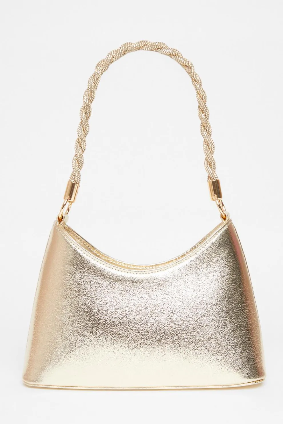 Gold Diamante Twist Handle Bag