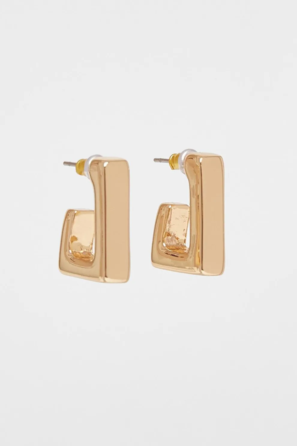 Gold Geometric Hoop Earrings