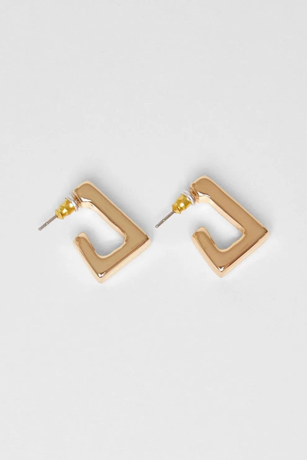 Gold Geometric Hoop Earrings