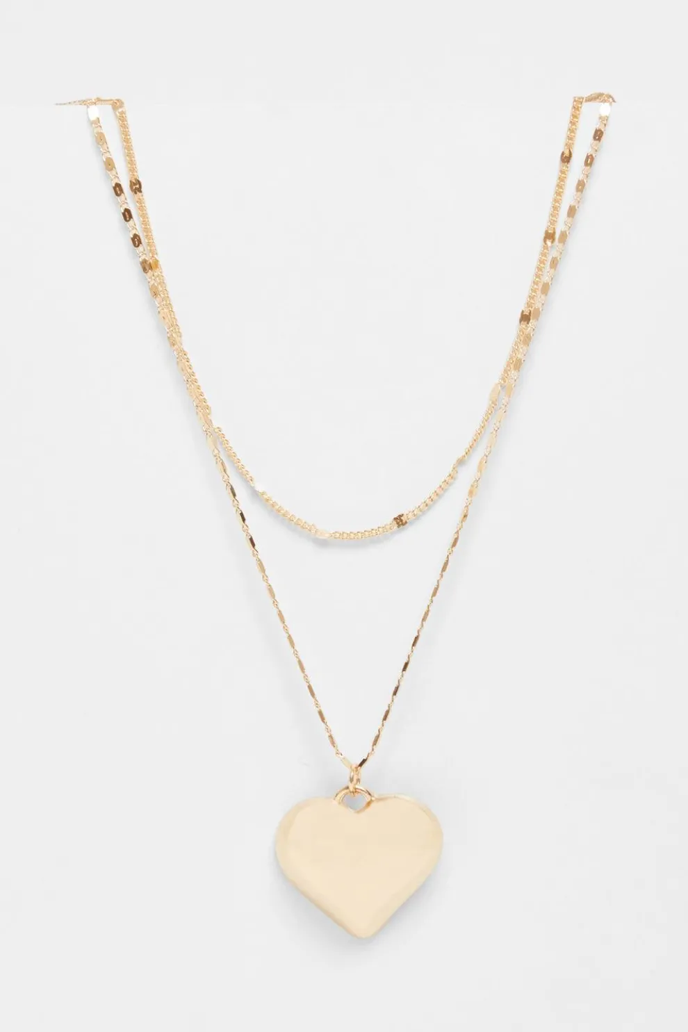 Gold Heart Layered Necklace