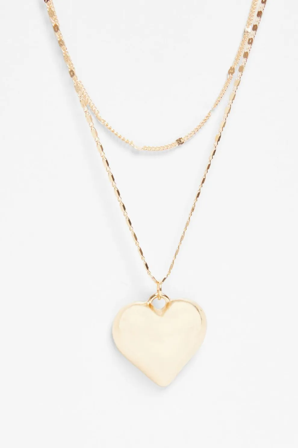 Gold Heart Layered Necklace