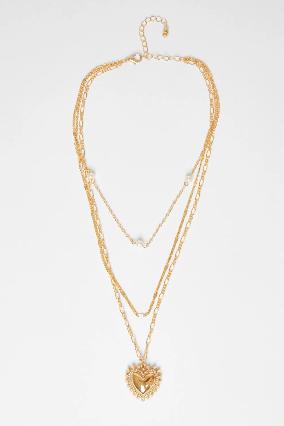 Gold Heart Pendant Necklace