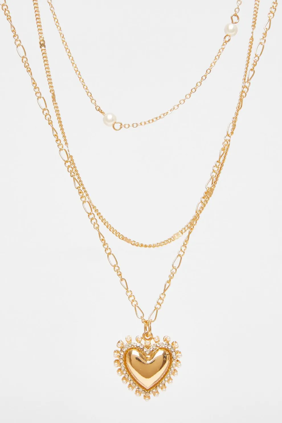 Gold Heart Pendant Necklace