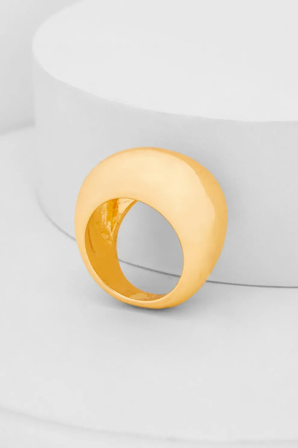 Gold Metal Sphere Ring