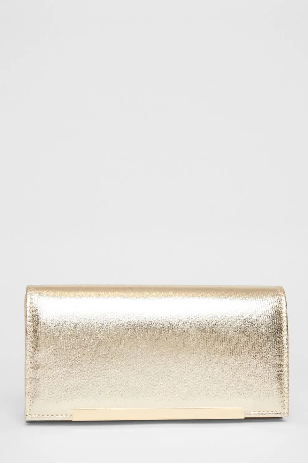 Gold Metallic Clutch Bag