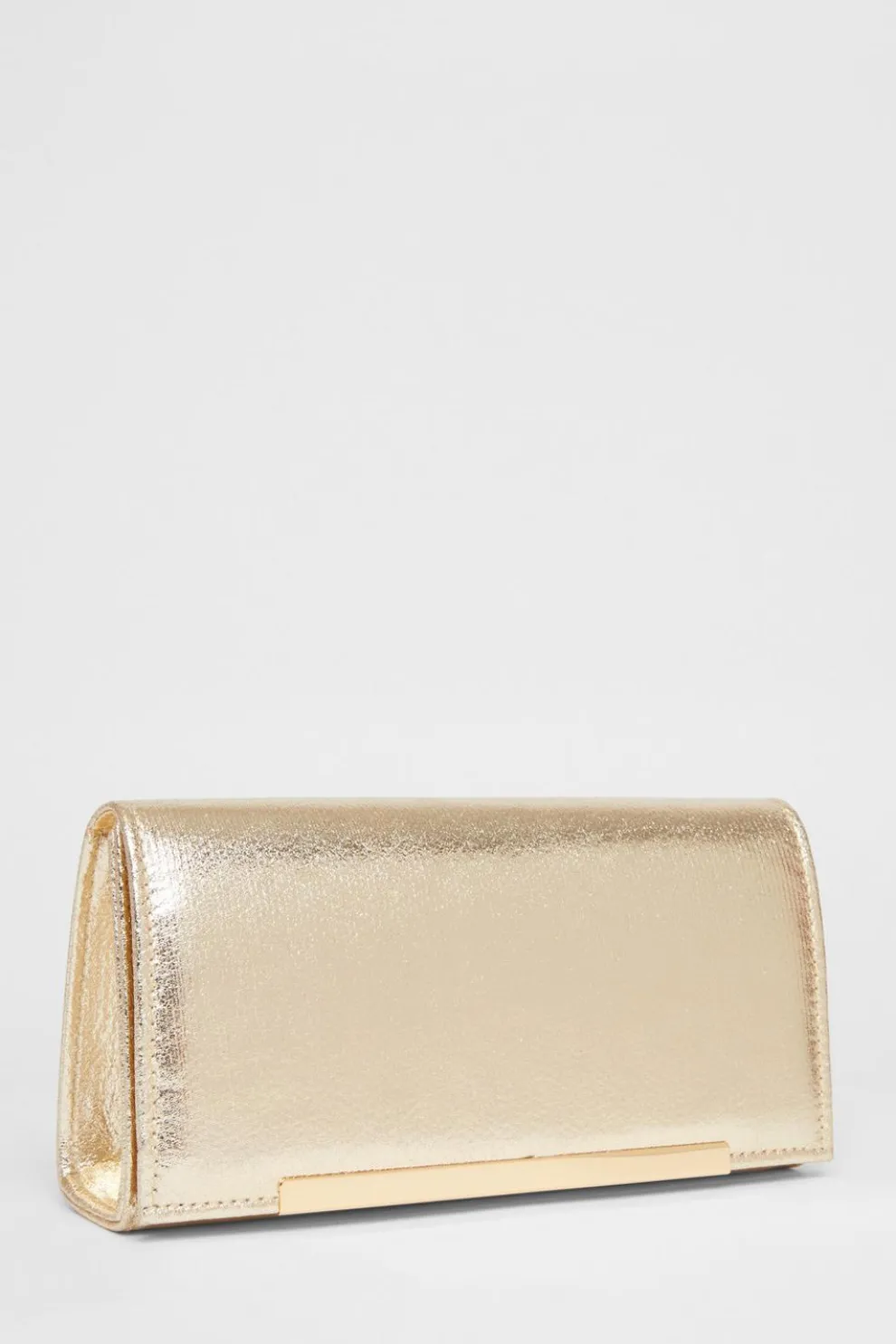 Gold Metallic Clutch Bag