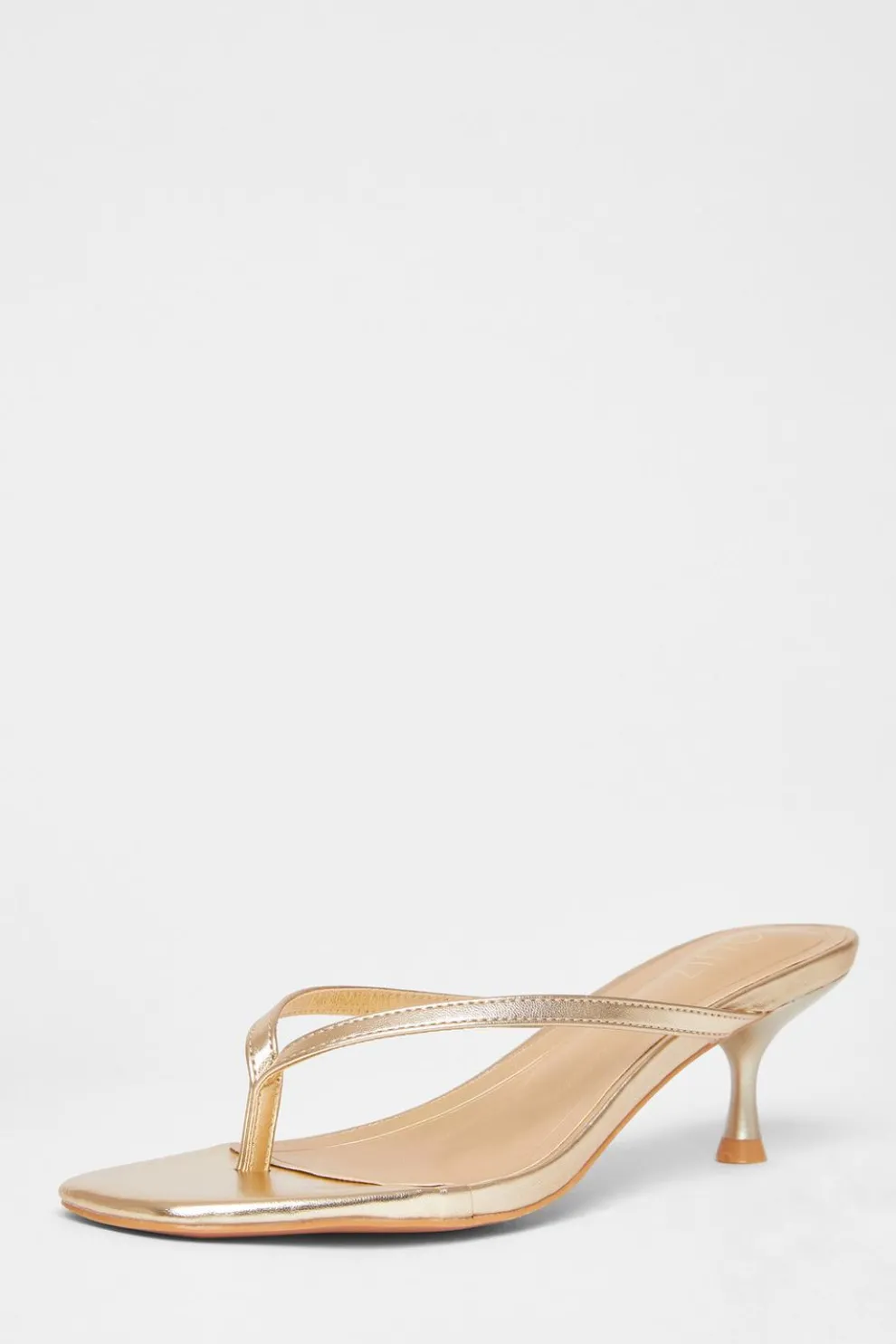 Gold Toe Post Heels