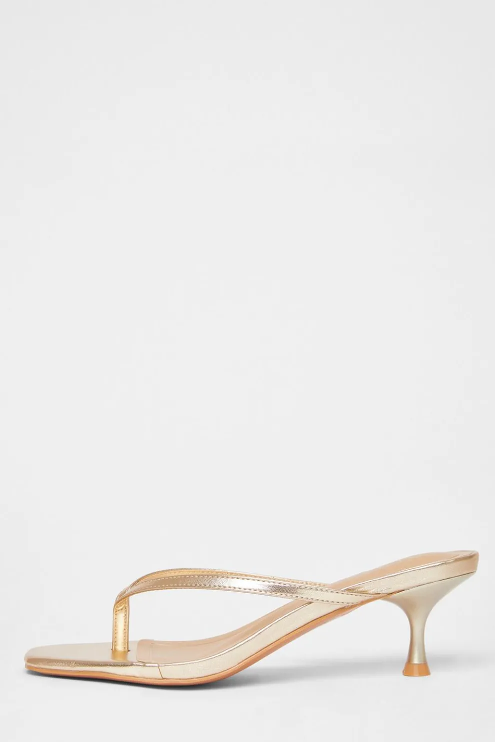 Gold Toe Post Heels