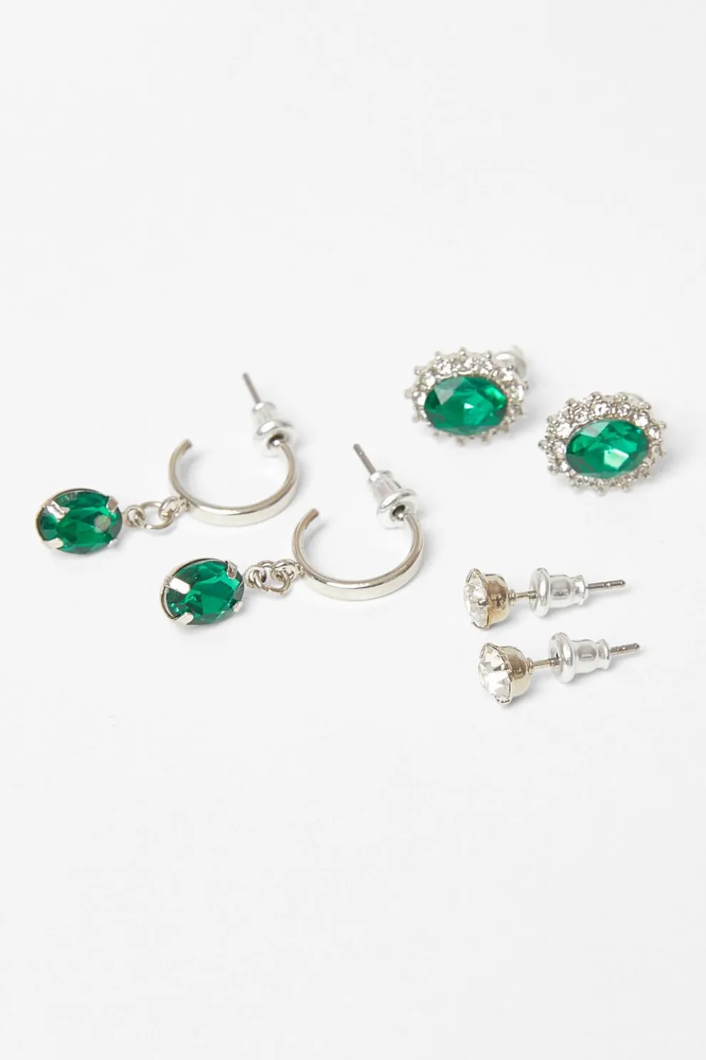 Green Jewel Earring Set