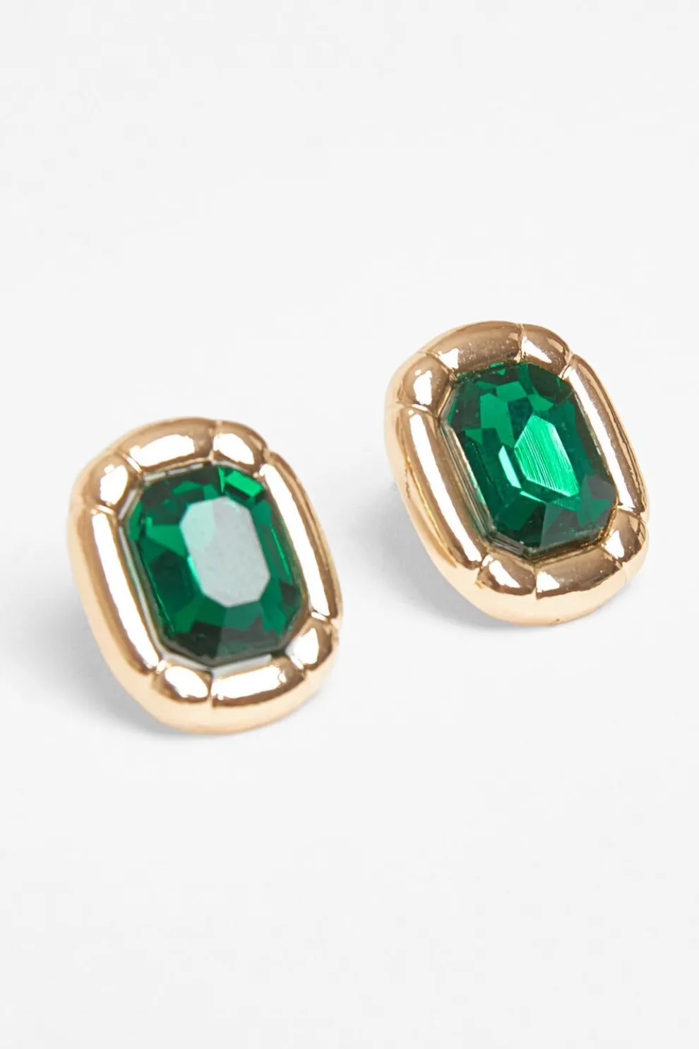Green Jewel Stud Earrings