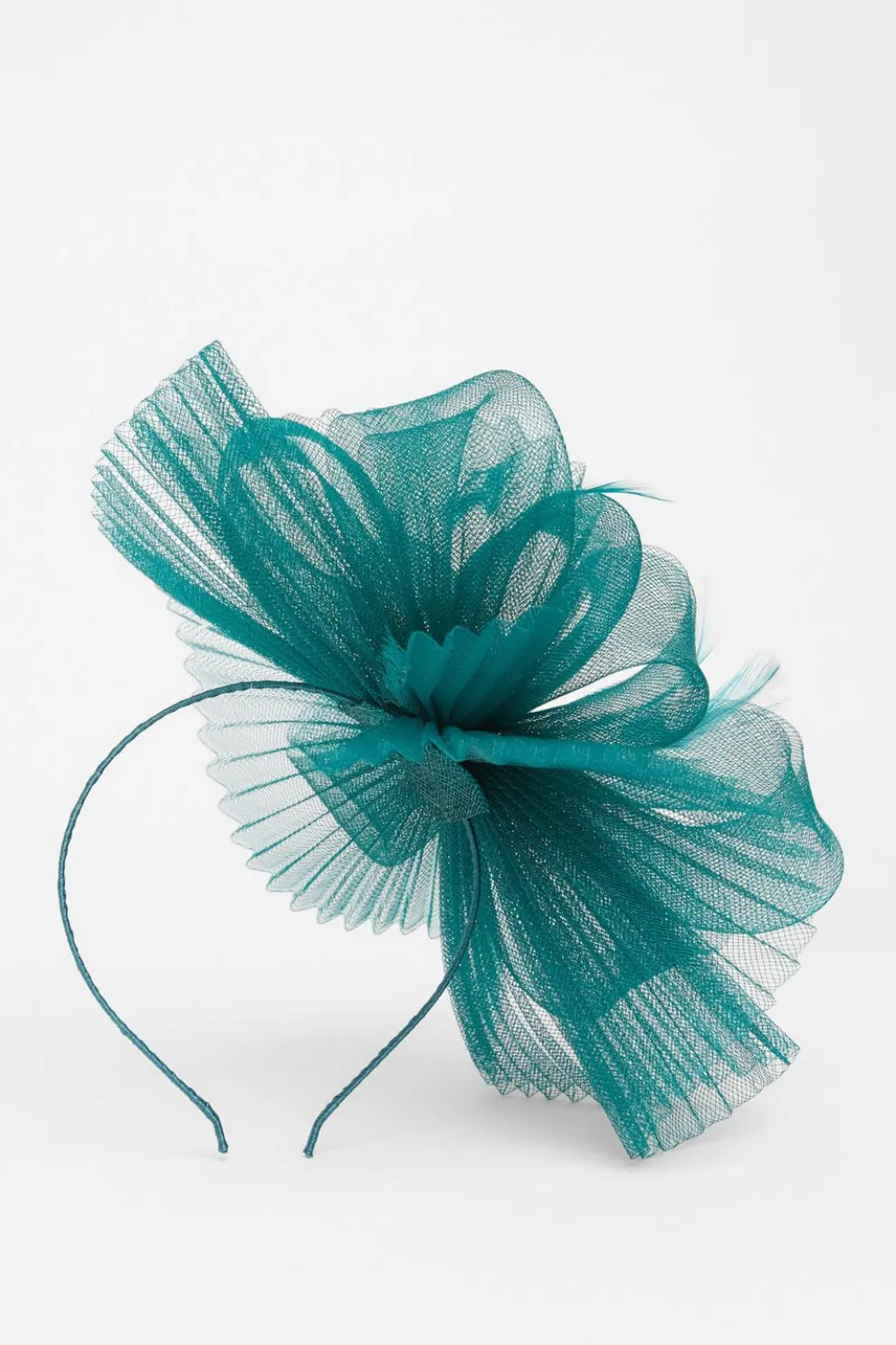 Green Pleated Headband Fascinator