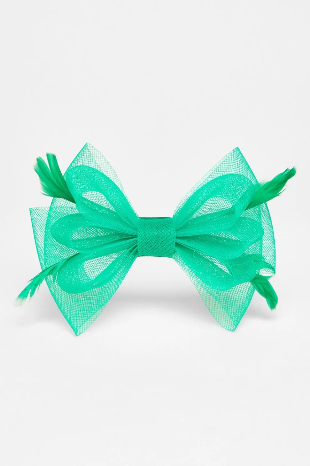 Green Small Bow Clip Fascinator