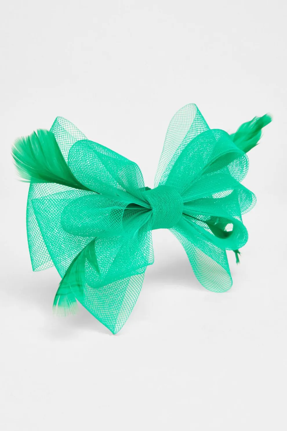 Green Small Bow Clip Fascinator
