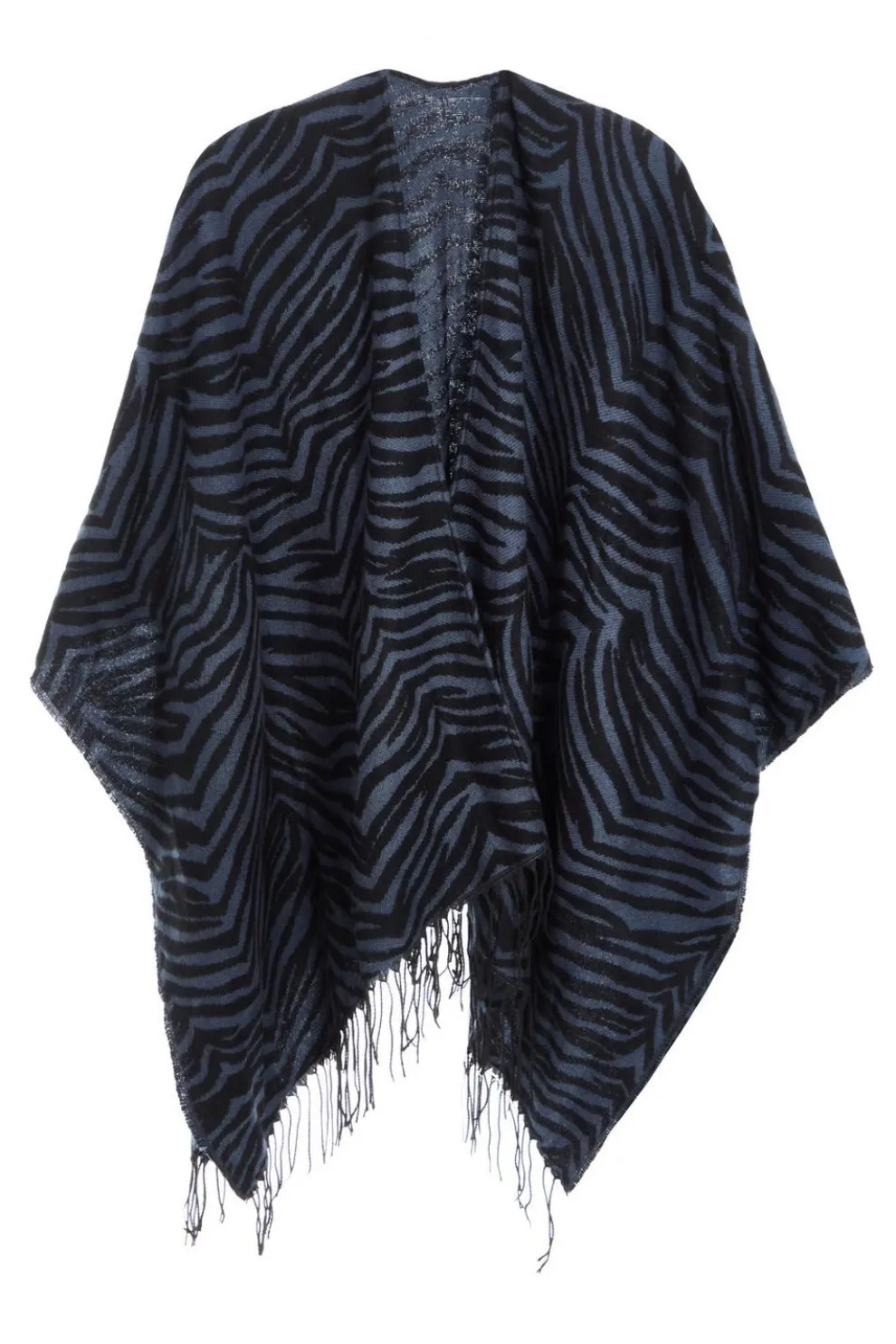 Grey Animal Print Cape